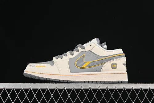 All categories Air Jordan Jordan series basketball shoes Air Jordan 1 Low High-end customized low-top sneakers Air Jordan 1 Low AJ1 Joe 1 Xiaomi joint Cambrian gray High-end customized low-top retro basketball shoes XX3168-199